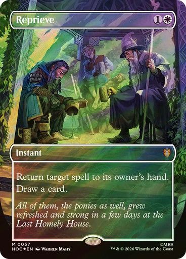 Magic the Gathering Reprieve Borderless Surge Foil The Hobbit Commander Festival Mall