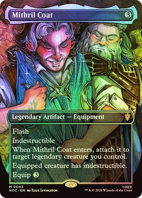 Magic the Gathering Mithril Coat Borderless Foil The Hobbit Commander Festival Mall