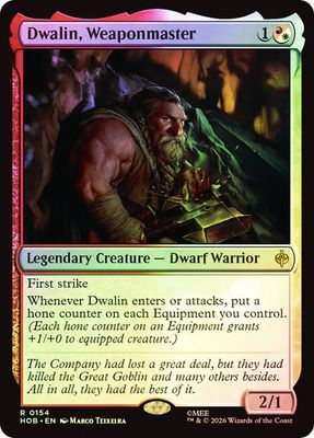 Magic the Gathering Dwalin, Weaponmaster Foil Hobbit Greenhills