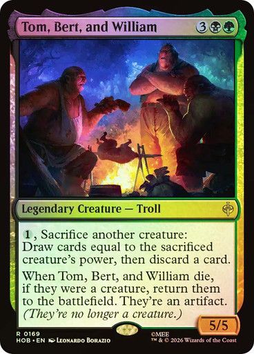 Magic the Gathering Tom, Bert, and William Foil Hobbit Festival Mall