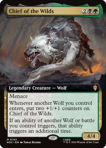 Magic the Gathering Chief of the Wilds Extended Art The Hobbit Commander Festival Mall