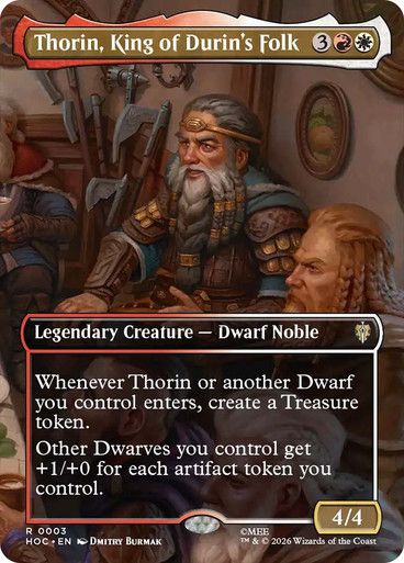 Magic the Gathering Thorin, King of Durin's Folk Borderless The Hobbit Commander Festival Mall