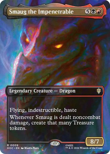 Magic the Gathering Smaug the Impenetrable Borderless The Hobbit Commander Festival Mall