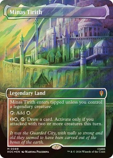 Magic the Gathering Minas Tirith Borderless Surge Foil The Hobbit Commander Festival Mall
