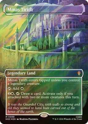 Magic the Gathering Minas Tirith Borderless Surge Foil The Hobbit Commander Festival Mall