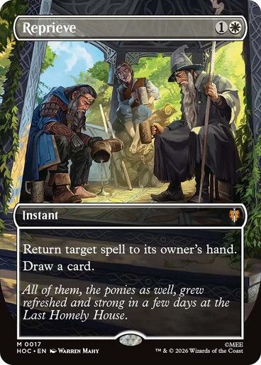 Magic the Gathering Reprieve Borderless The Hobbit Commander Festival Mall