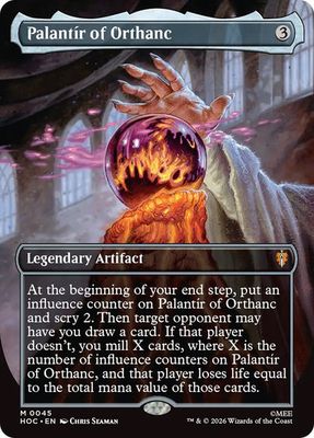 Magic the Gathering Palantir of Orthanc Borderless The Hobbit Commander Festival Mall
