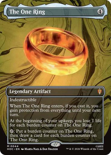 Magic the Gathering The One Ring Borderless The Hobbit Commander Festival Mall