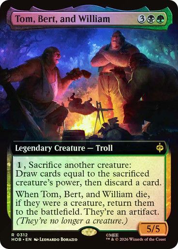 Magic the Gathering Tom, Bert, and William Extended Art Foil Hobbit Festival Mall