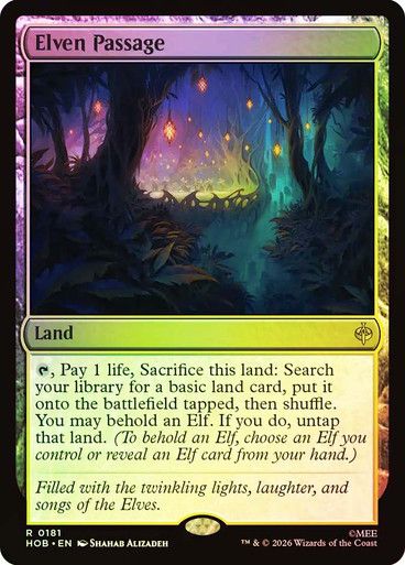 Magic the Gathering Elven Passage Foil The Hobbit Festival Mall