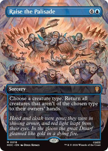 Magic the Gathering Raise the Palisade Borderless The Hobbit Commander Festival Mall