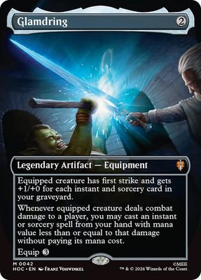 Magic the Gathering Glamdring Borderless The Hobbit Commander Festival Mall