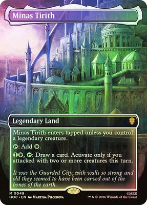 Magic the Gathering Minas Tirith Borderless Foil The Hobbit Commander Festival Mall
