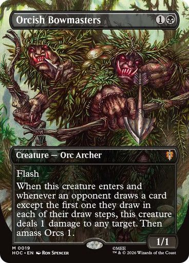 Magic the Gathering Orcish Bowmasters Borderless The Hobbit Commander Festival Mall