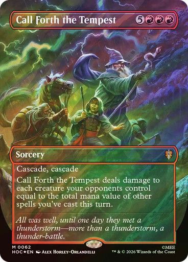 Magic the Gathering Call Forth the Tempest Borderless Surge Foil The Hobbit Commander Festival Mall