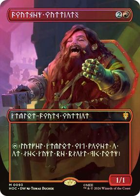 Magic the Gathering Dwarven Warriors Dwarven Language Foil The Hobbit Commander Online