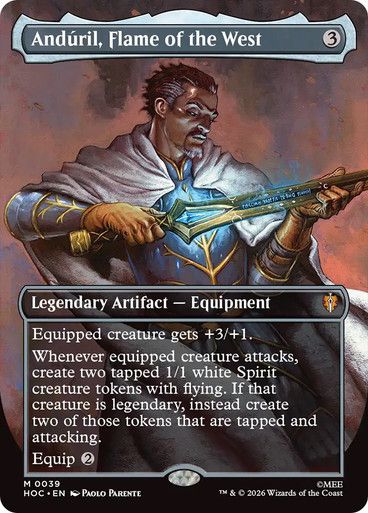 Magic the Gathering Anduril, Flame of the West Borderless The Hobbit Commander Online