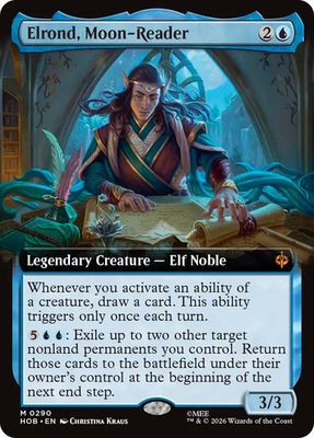 Magic the Gathering Elrond, Moon-Reader Extended Art The Hobbit Online