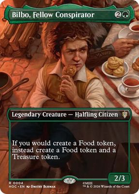 Magic the Gathering Bilbo, Fellow Conspirator Borderless The Hobbit Commander Online