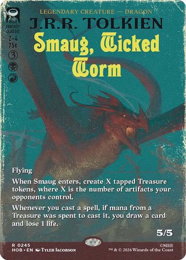 Magic the Gathering Smaug, Wicked Worm Borderless The Hobbit Online