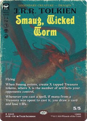 Magic the Gathering Smaug, Wicked Worm Borderless The Hobbit Online