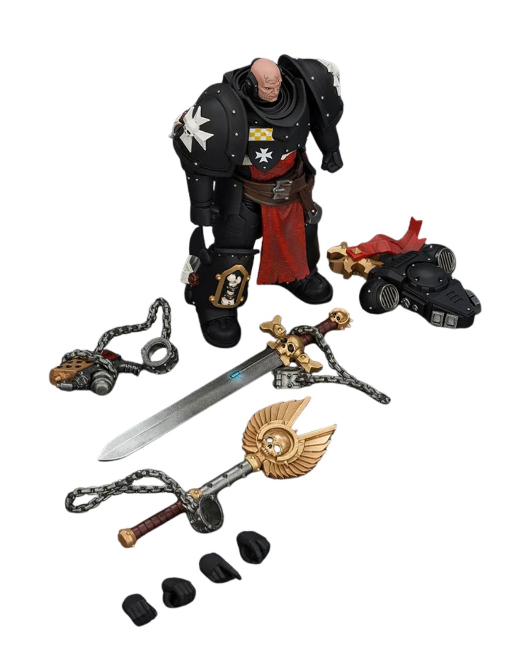 PRE-ORDER Joy Toy Warhammer 40k Black Templars Execrator 1 with Crozius Arcanum and Master-Crafted Power Weapon