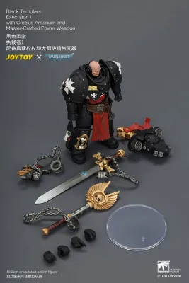 PRE-ORDER Joy Toy Warhammer 40k Black Templars Execrator 1 with Crozius Arcanum and Master-Crafted Power Weapon