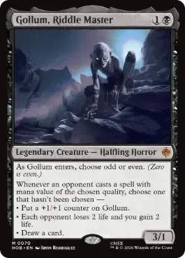 Magic the Gathering Gollum, Riddle Master The Hobbit Online