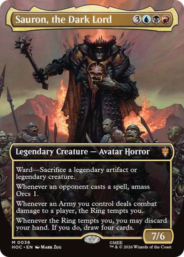 Magic the Gathering Sauron, the Dark Lord Borderless The Hobbit Commander Online