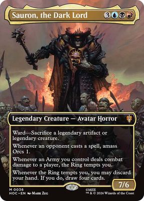 Magic the Gathering Sauron, the Dark Lord Borderless The Hobbit Commander Online
