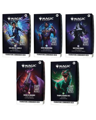 PRE-ORDER Magic the Gathering Foundations Commander Deck Set of 5