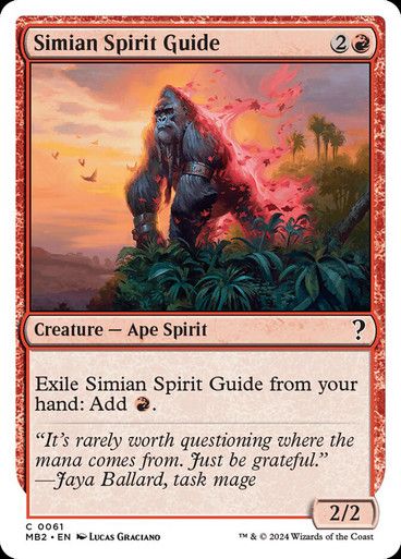 Magic the Gathering Simian Spirit Guide Mystery Booster 2 Glorietta 2