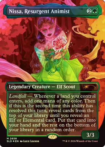 Magic the Gathering Nissa Resurgent Animist Foil Secret Lair Drop Glorietta 2