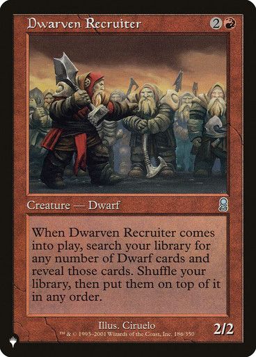 Magic the Gathering Dwarven Recruiter The List Glorietta 2