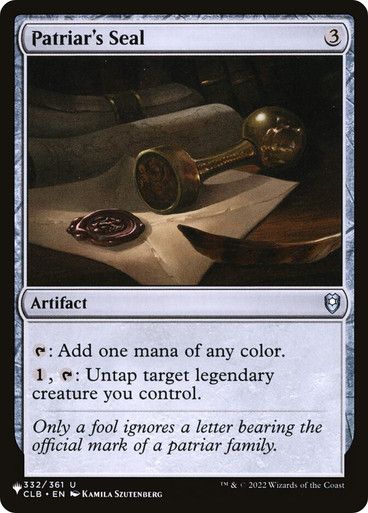 Magic the Gathering Patriar's Seal The List Glorietta 2