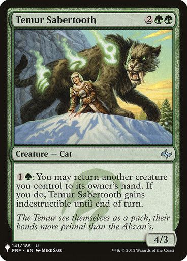 Magic the Gathering Temur Sabertooth The List Glorietta 2