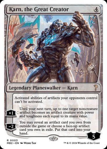Magic the Gathering Karn, the Great Creator Mystery Booster 2 Glorietta 2