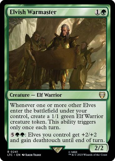Magic the Gathering Elvish Warmaster Lord of the Rings Commander Glorietta 2