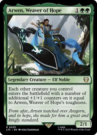 Magic the Gathering Arwen, Weaver of Hope Lord of the Rings Commander Glorietta 2