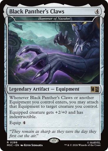 Magic the Gathering Black Panther's Claws (Hammer of Nazahn) Marvel Super Heroes Commander Glorietta 2
