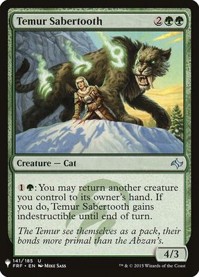 Magic the Gathering Temur Sabertooth The List Greenhills