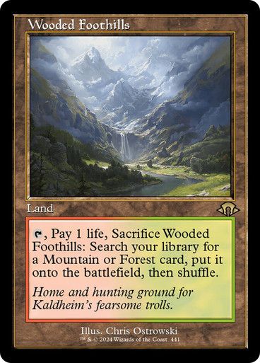 Magic the Gathering Wooded Foothills Retro Modern Horizons 3 Festival Mall