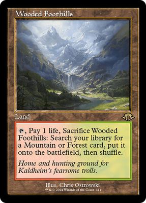 Magic the Gathering Wooded Foothills Retro Modern Horizons 3 Festival Mall