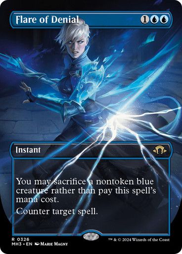 Magic the Gathering Flare of Denial Borderless Modern Horizons 3 Festival Mall