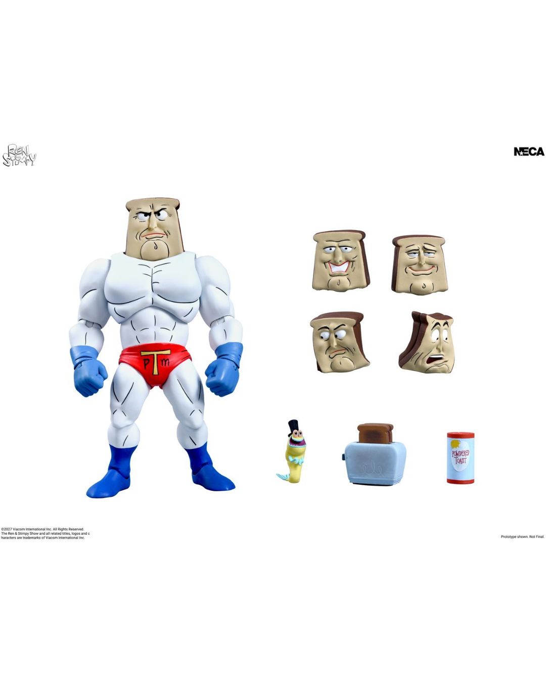 PRE-ORDER NECA The Ren &amp; Stimpy Show - Ultimate Powerdered Toast Man 7" Scale Action Figure
