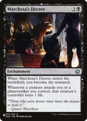 Magic the Gathering Marchesa's Decree The List Glorietta 2