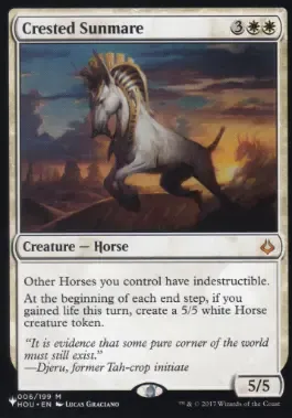 Magic the Gathering Crested Sunmare The List Greenhills
