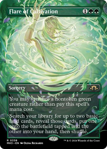 Magic the Gathering Flare of Cultivation Borderless Modern Horizons 3 Greenhills