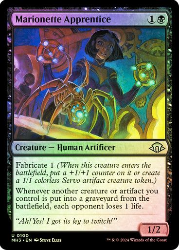 Magic the Gathering Marionette Apprentice Foil Modern Horizons 3 Greenhills