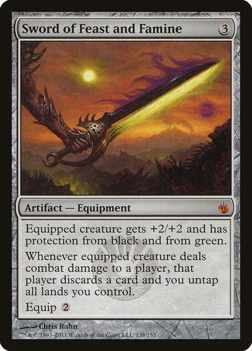 Magic the Gathering Sword of Feast and Famine Mirrodin Besieged Greenhills